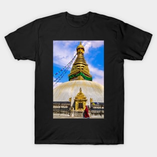 Boudha Temple near Kathmandu. T-Shirt